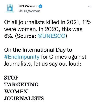 This Tweet was published by UN Women on 8 or 9 March 2023 but subsequently deleted.